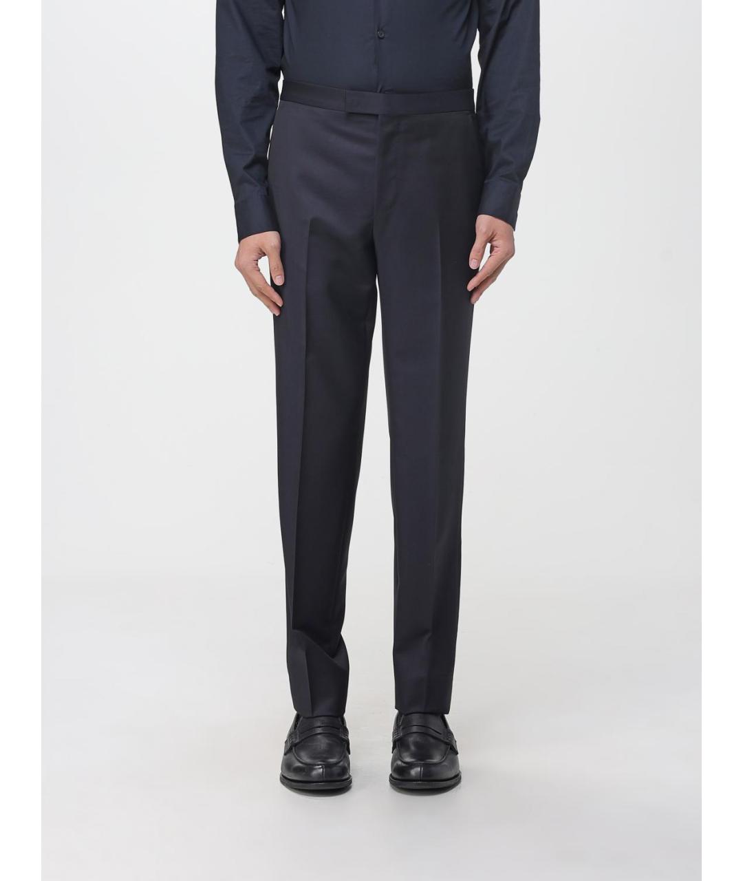 ZEGNA Темно-синий классический костюм, фото 6