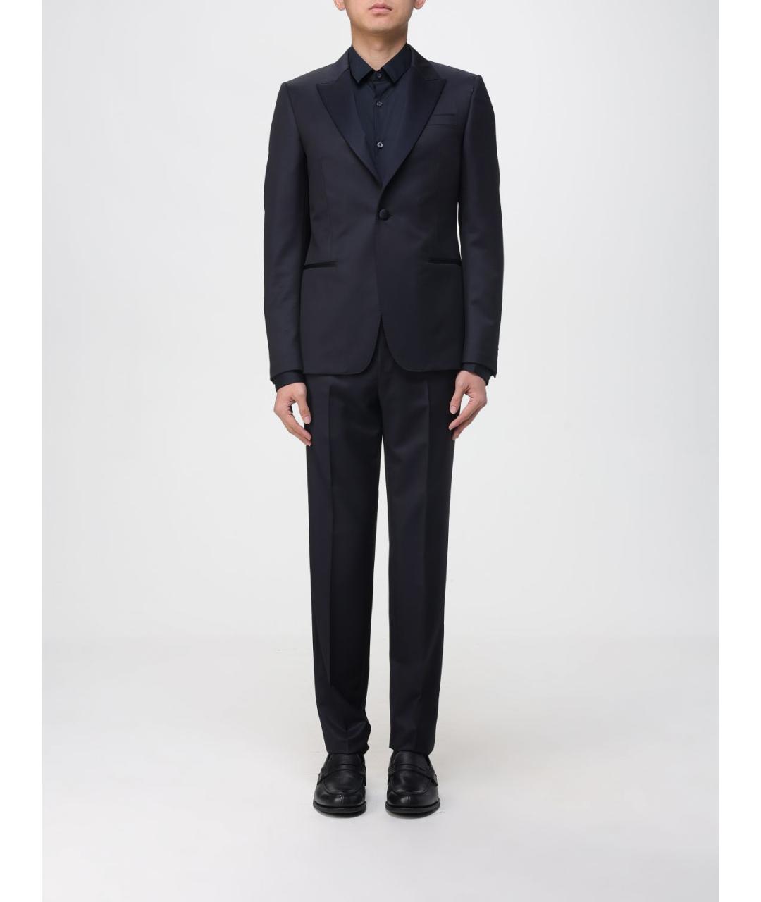 ZEGNA Темно-синий классический костюм, фото 7