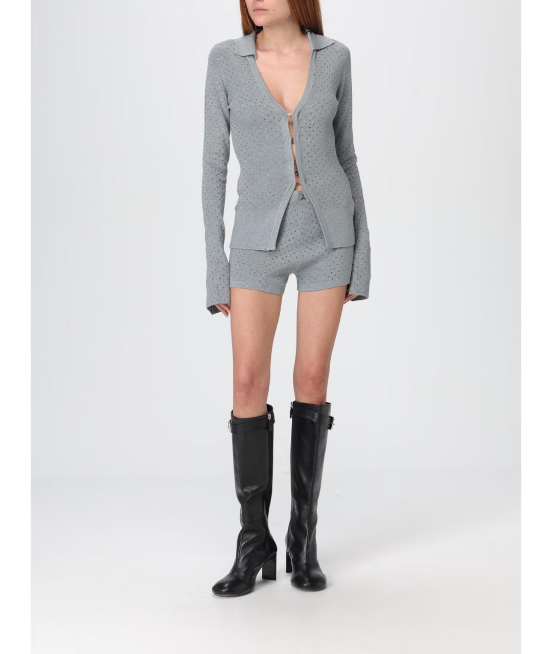 PATRIZIA PEPE Серый кардиган, фото 2