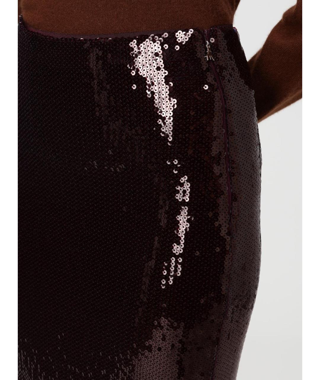 PATRIZIA PEPE Бордовая юбка миди, фото 4