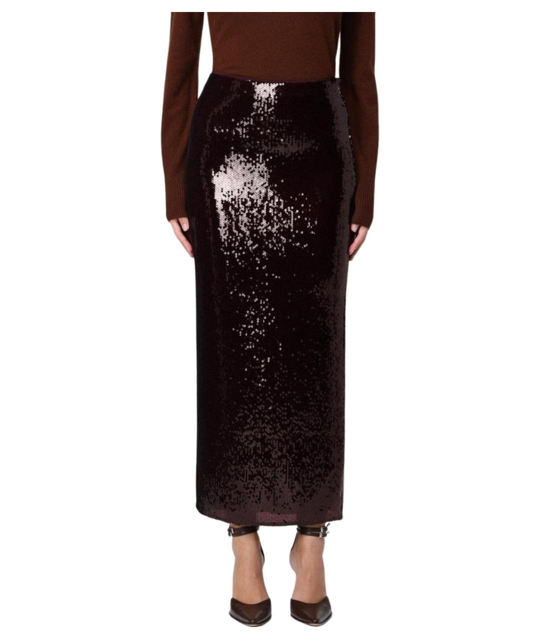 PATRIZIA PEPE Бордовая юбка миди, фото 1