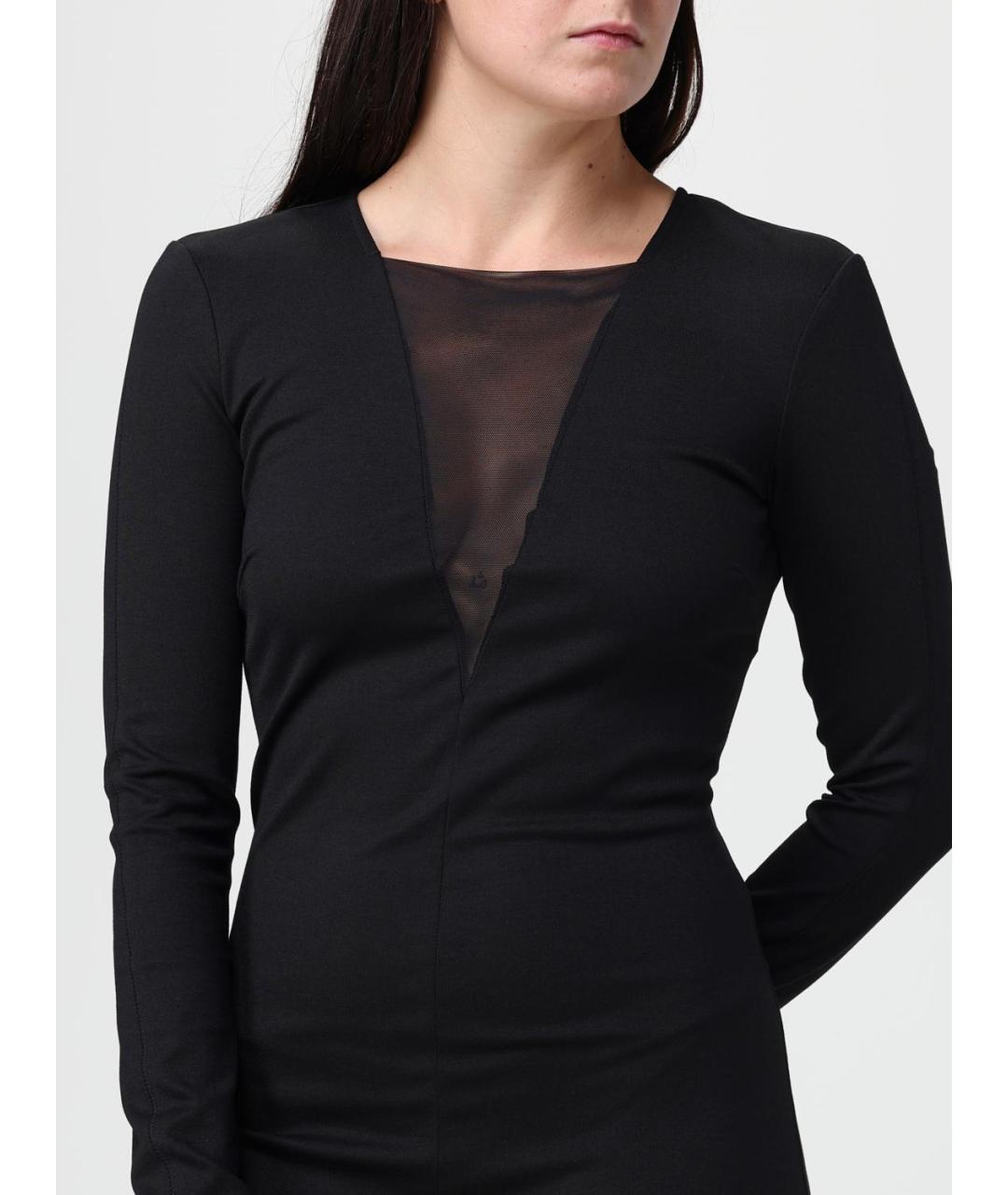 PATRIZIA PEPE Черное вискозное повседневное платье, фото 3