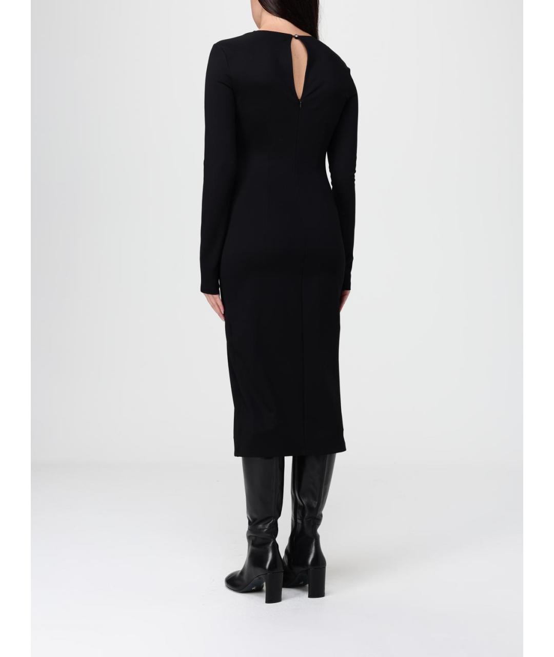 PATRIZIA PEPE Черное вискозное повседневное платье, фото 2