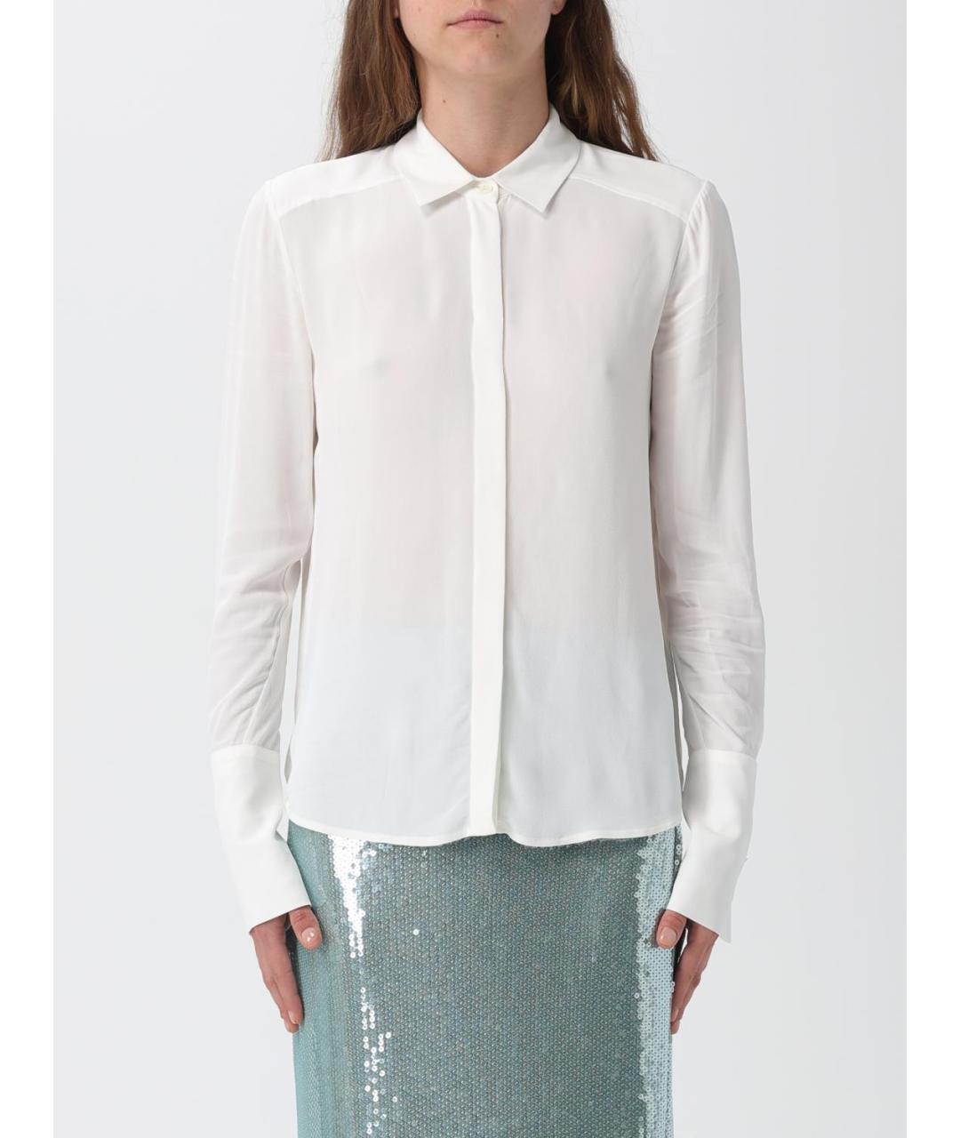 PATRIZIA PEPE Белая хлопковая рубашка, фото 4