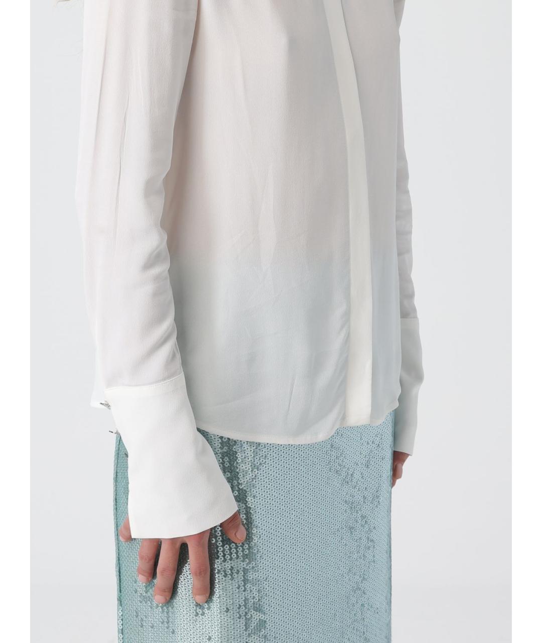 PATRIZIA PEPE Белая хлопковая рубашка, фото 3