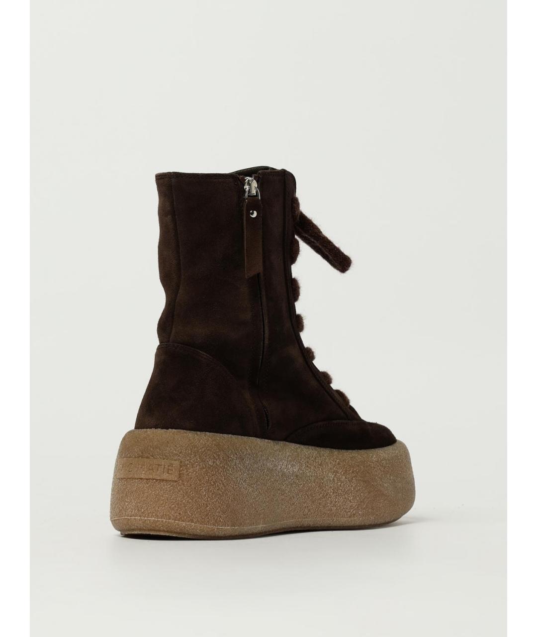 VIC MATIE Коричневые замшевые ботинки, фото 3