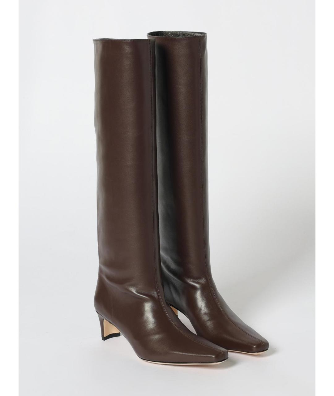 STAUD Коричневые кожаные сапоги, фото 2