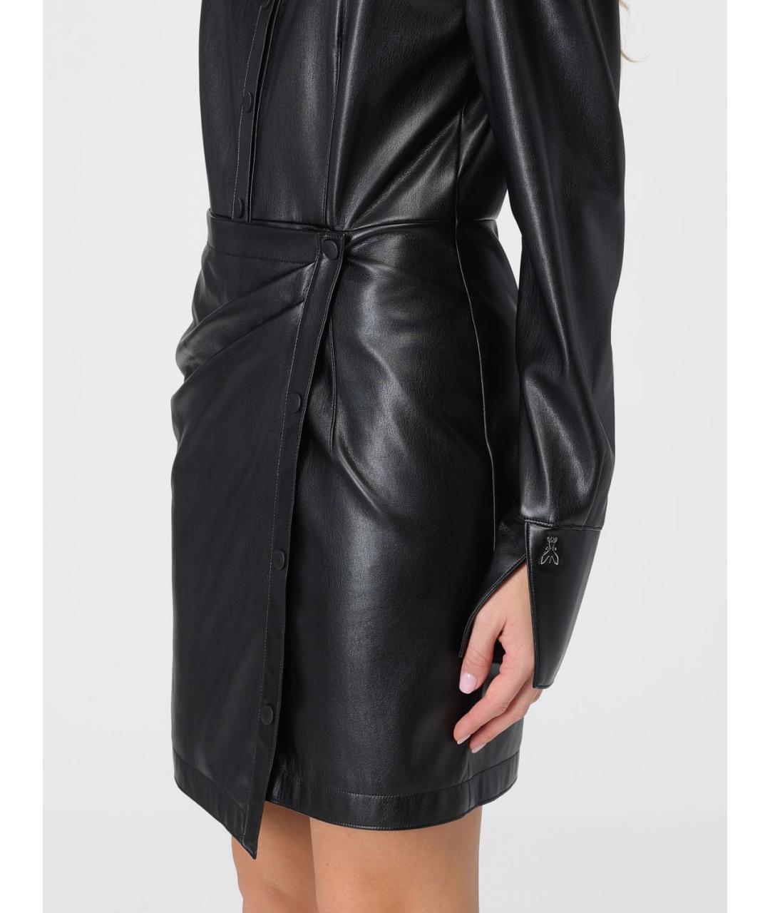 PATRIZIA PEPE Черное полиуретановое платье, фото 3