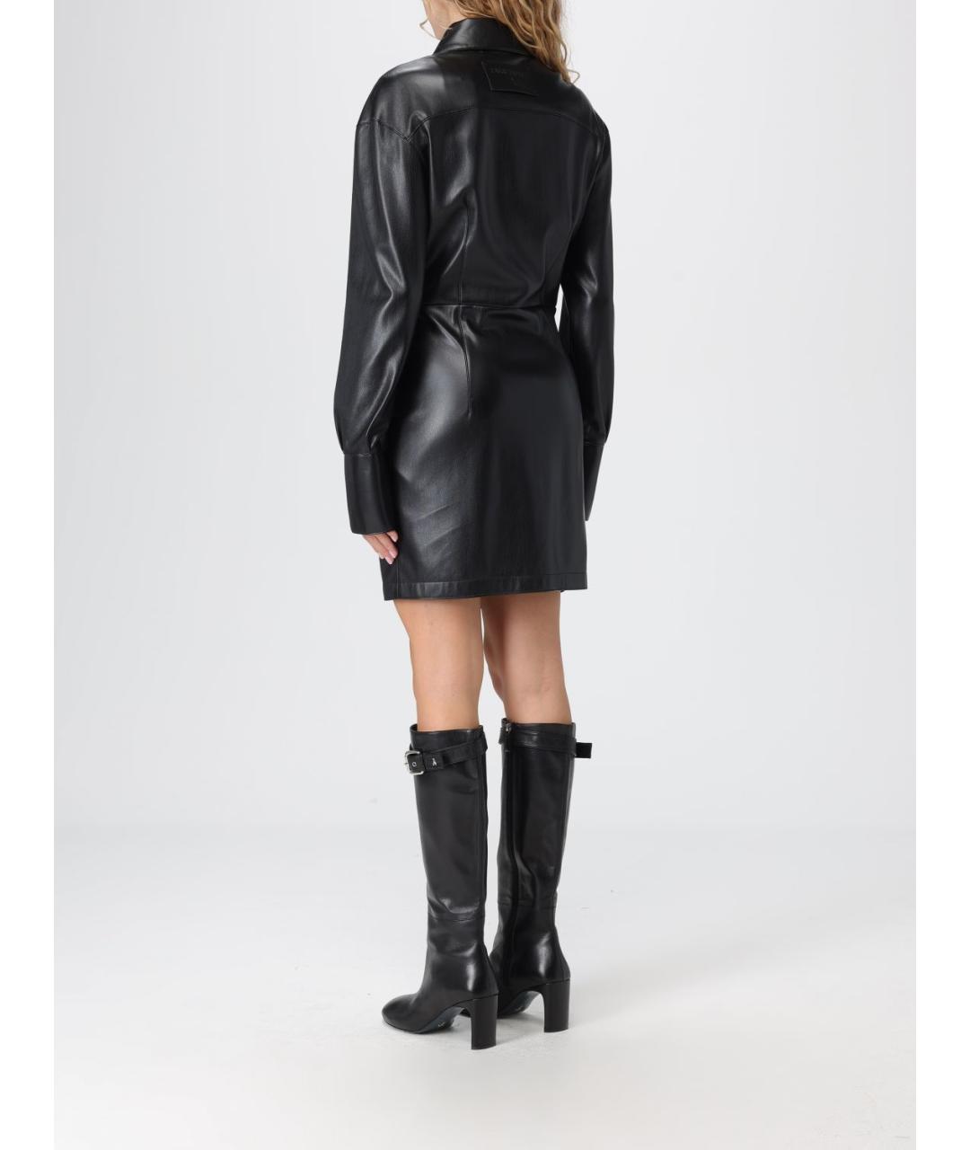 PATRIZIA PEPE Черное полиуретановое платье, фото 2