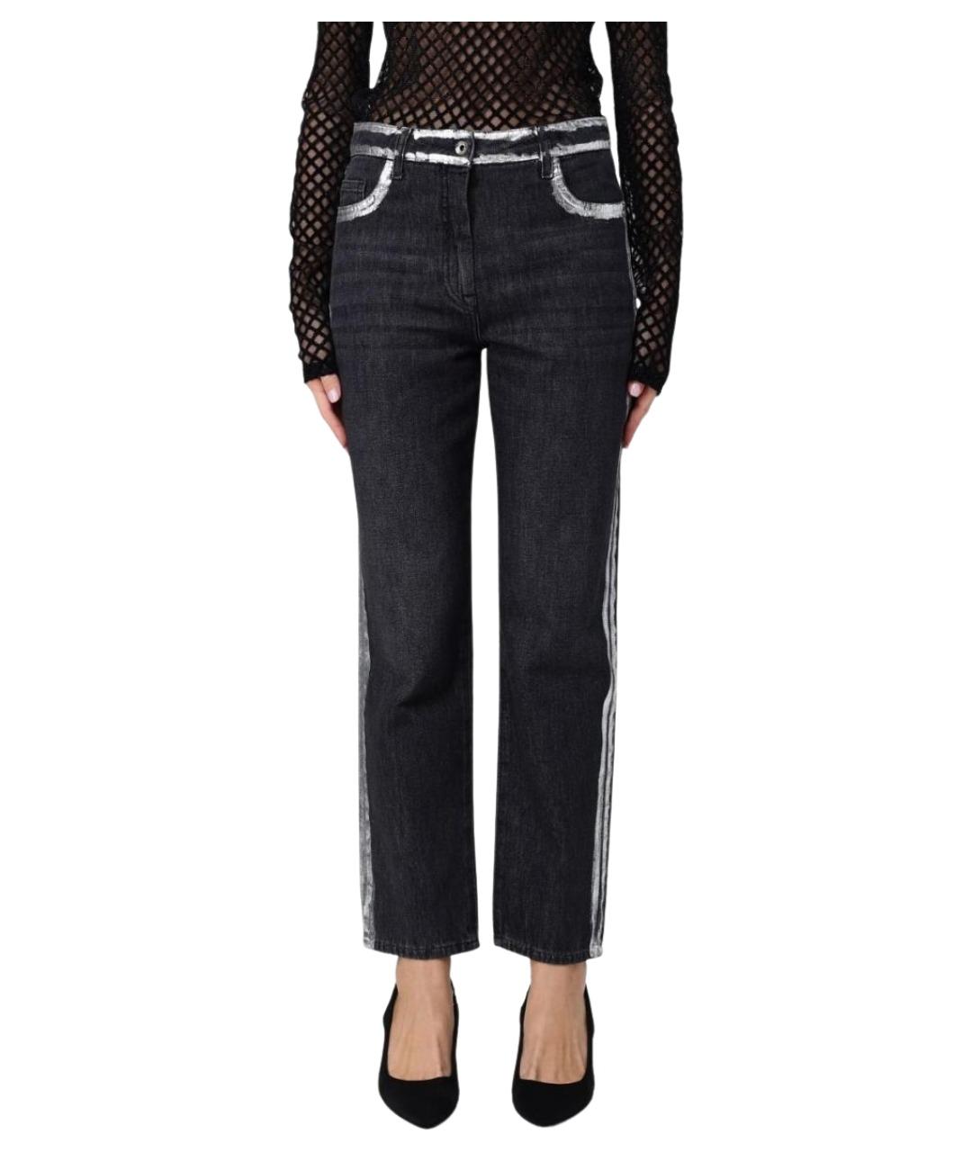 PATRIZIA PEPE Черные хлопковые прямые джинсы, фото 1