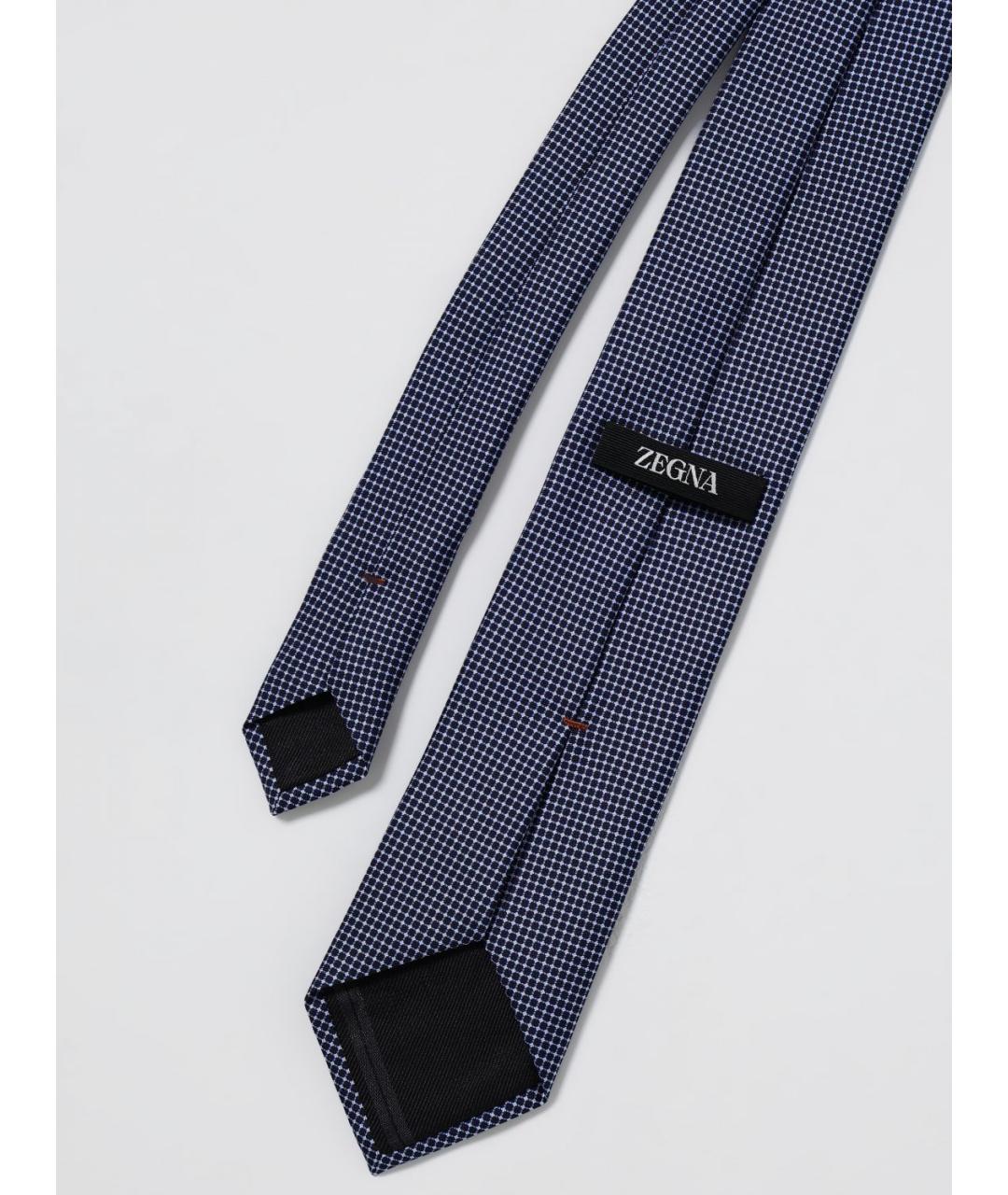 ZEGNA Синий шелковый галстук, фото 2