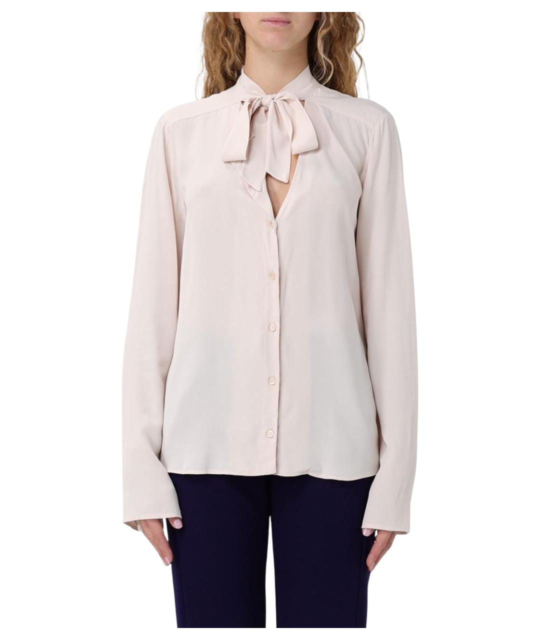 PATRIZIA PEPE Бежевая вискозная рубашка, фото 1