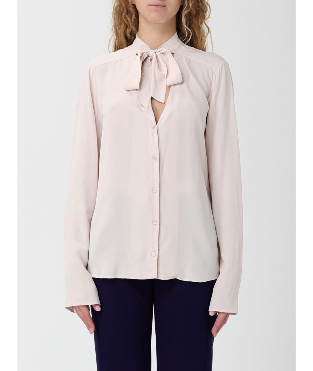 PATRIZIA PEPE Бежевая вискозная рубашка, фото 5