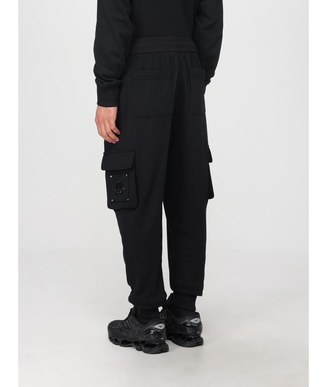 MOOSE KNUCKLES Черные хлопковые повседневные брюки, фото 2