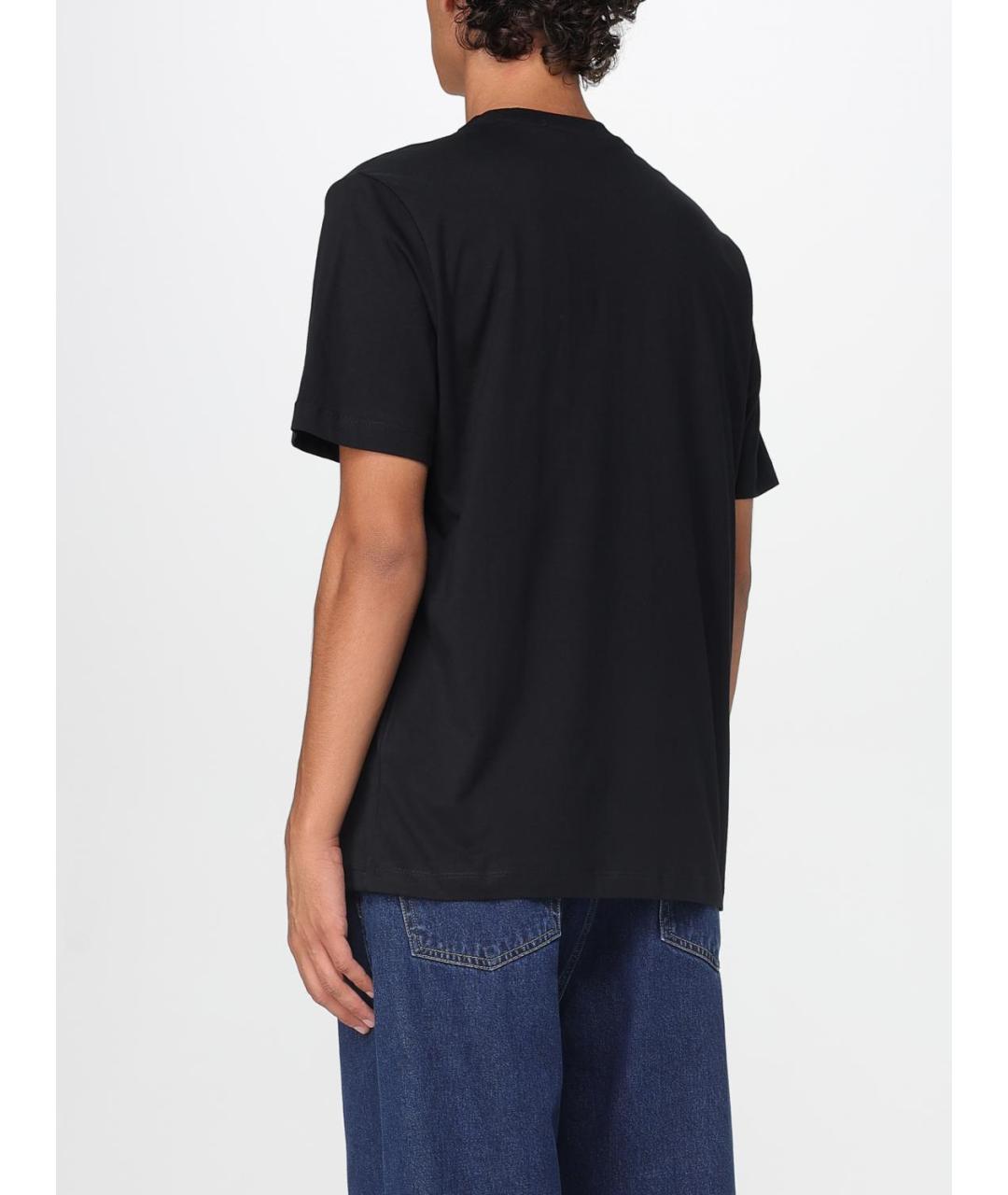 MSGM Черная хлопковая футболка, фото 2