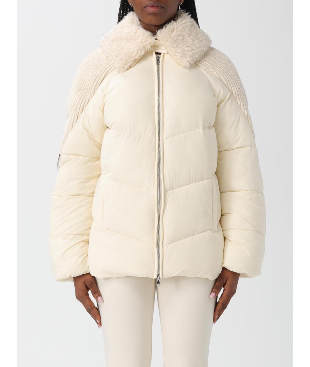 PATRIZIA PEPE Бежевый полиамидовый пуховик, фото 2