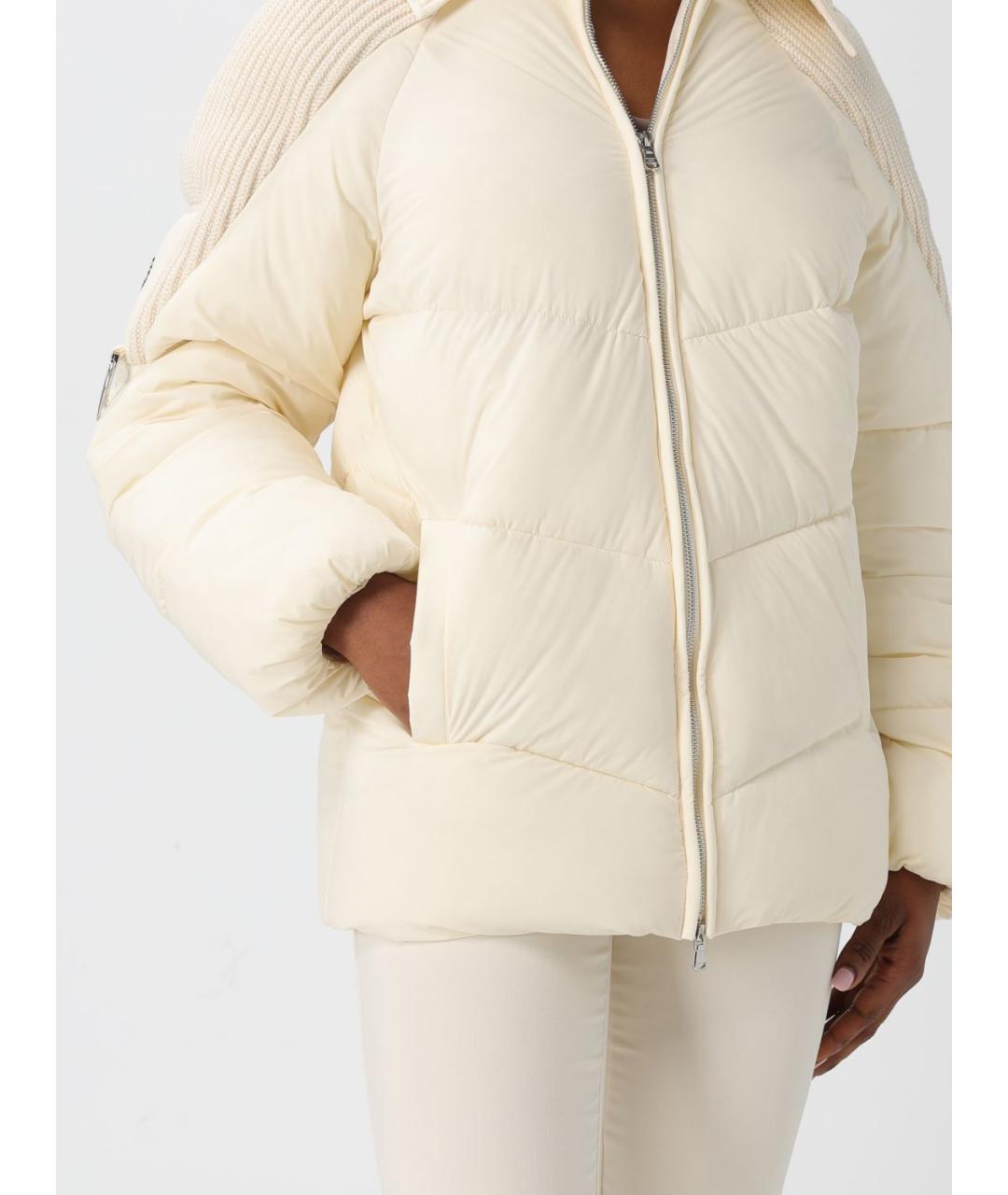 PATRIZIA PEPE Бежевый полиамидовый пуховик, фото 5