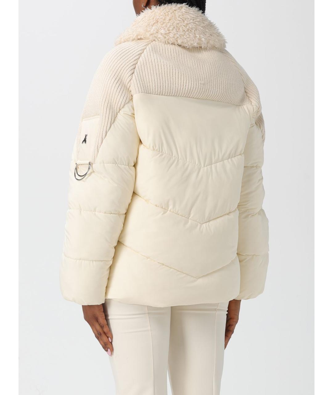PATRIZIA PEPE Бежевый полиамидовый пуховик, фото 3