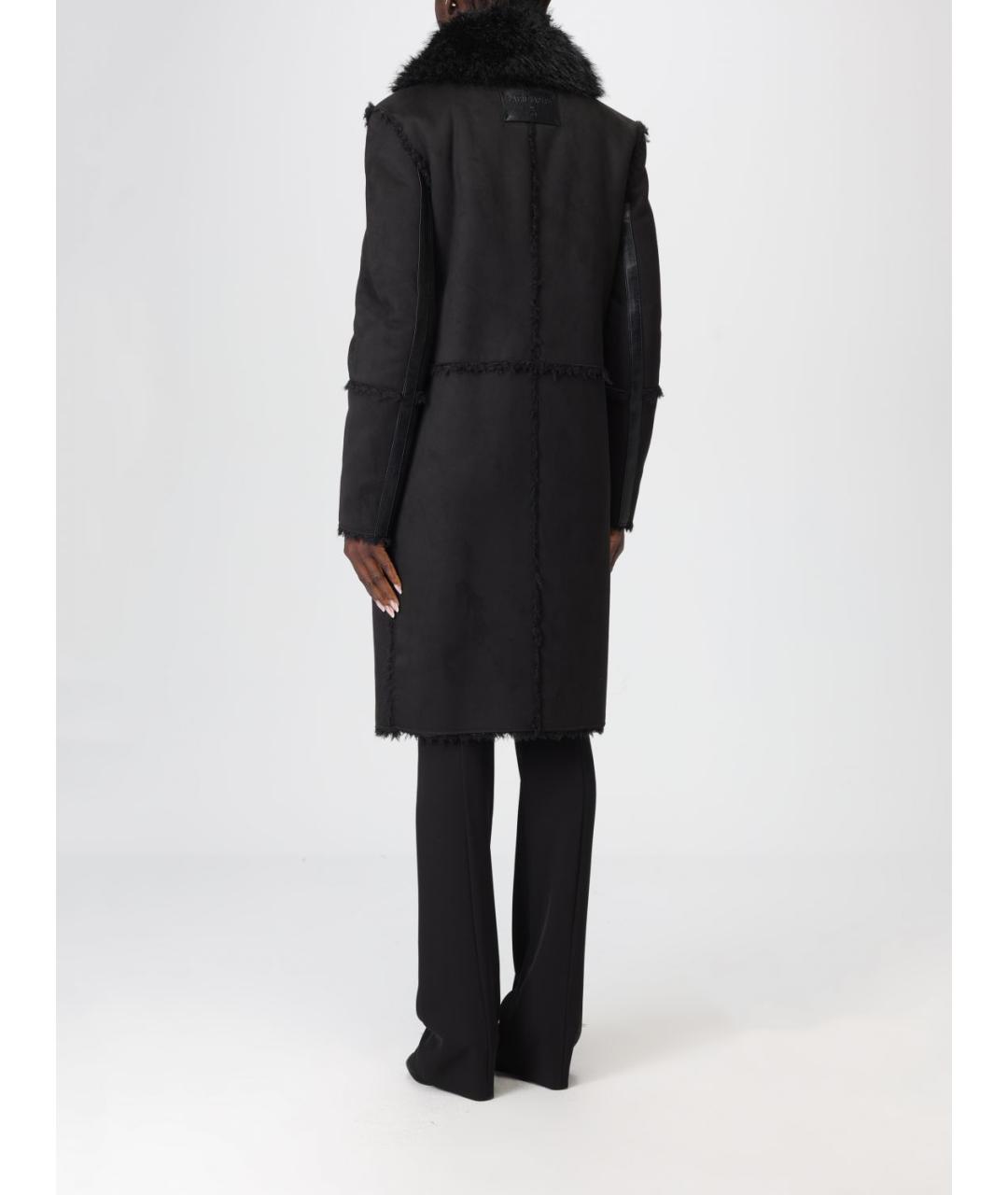 PATRIZIA PEPE Черное полиэстеровое пальто, фото 3