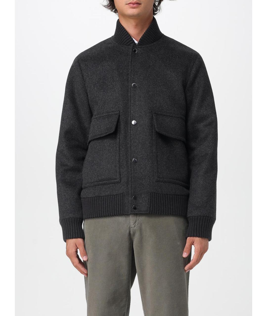 WOOLRICH Антрацитовая шерстяная куртка, фото 5