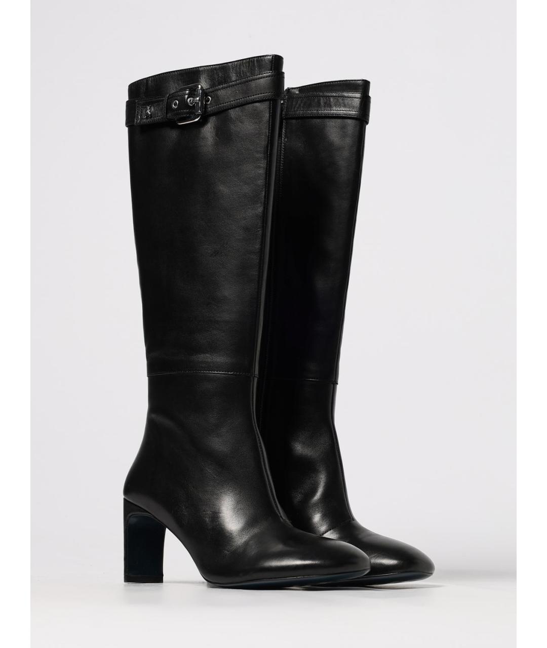 PATRIZIA PEPE Черные кожаные сапоги, фото 2