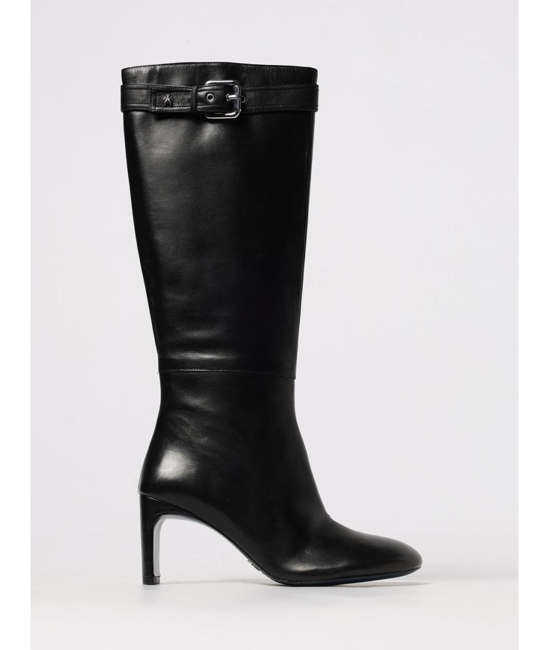 PATRIZIA PEPE Черные кожаные сапоги, фото 4
