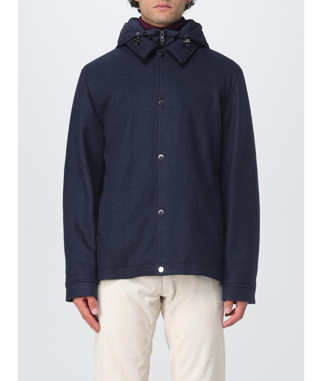 WOOLRICH Синяя полиэстеровая куртка, фото 5