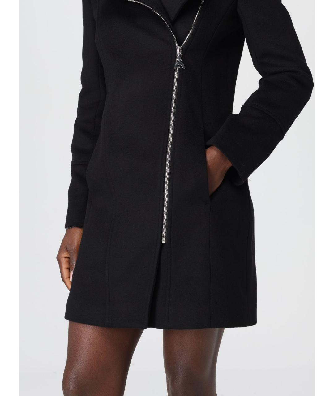 PATRIZIA PEPE Черное шерстяное пальто, фото 3