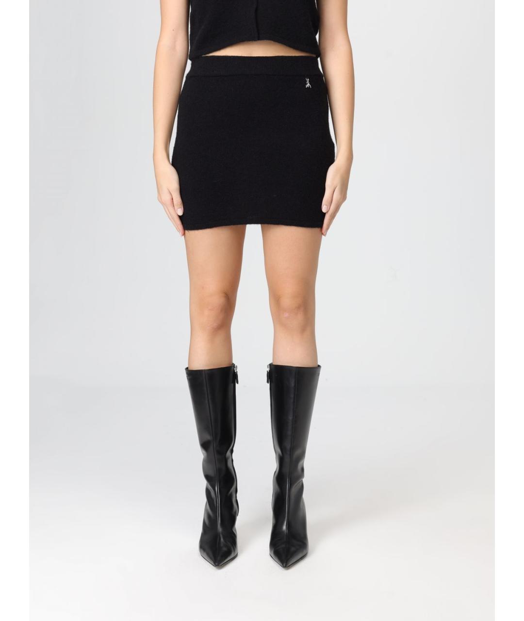 PATRIZIA PEPE Черная юбка мини, фото 4