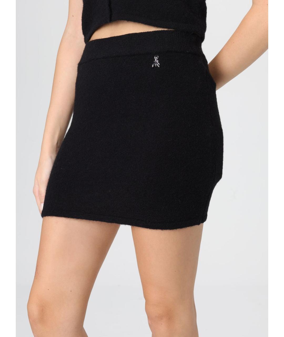 PATRIZIA PEPE Черная юбка мини, фото 3