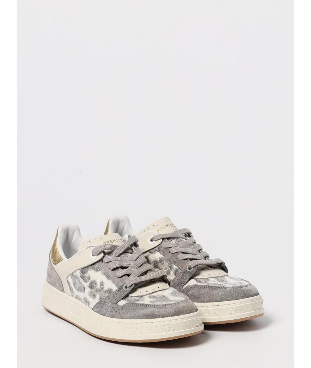 PREMIATA Серые кожаные кеды, фото 2