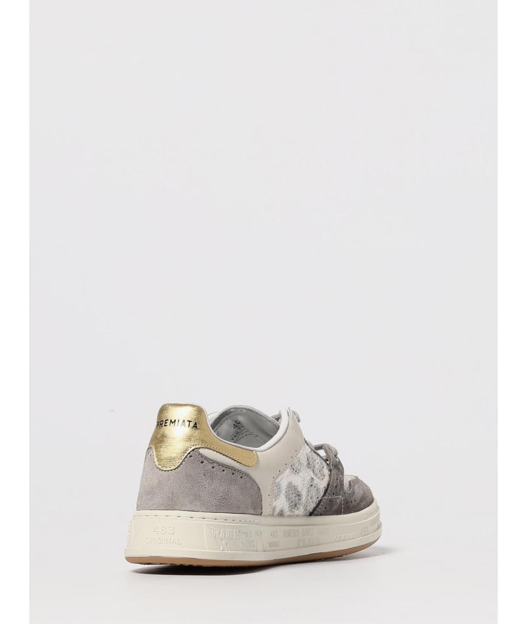 PREMIATA Серые кожаные кеды, фото 3