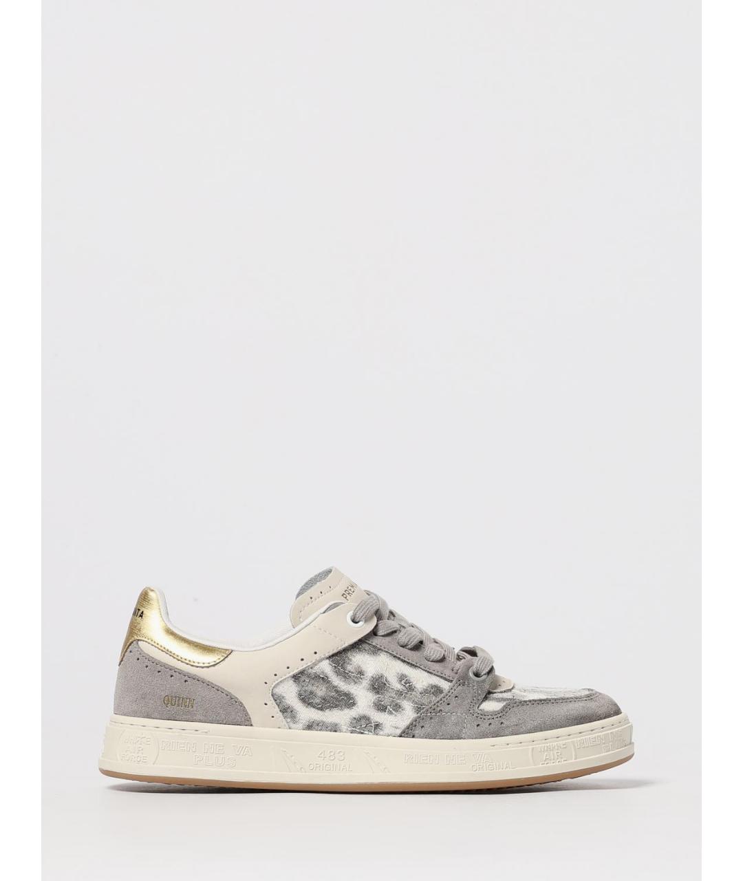 PREMIATA Серые кожаные кеды, фото 4