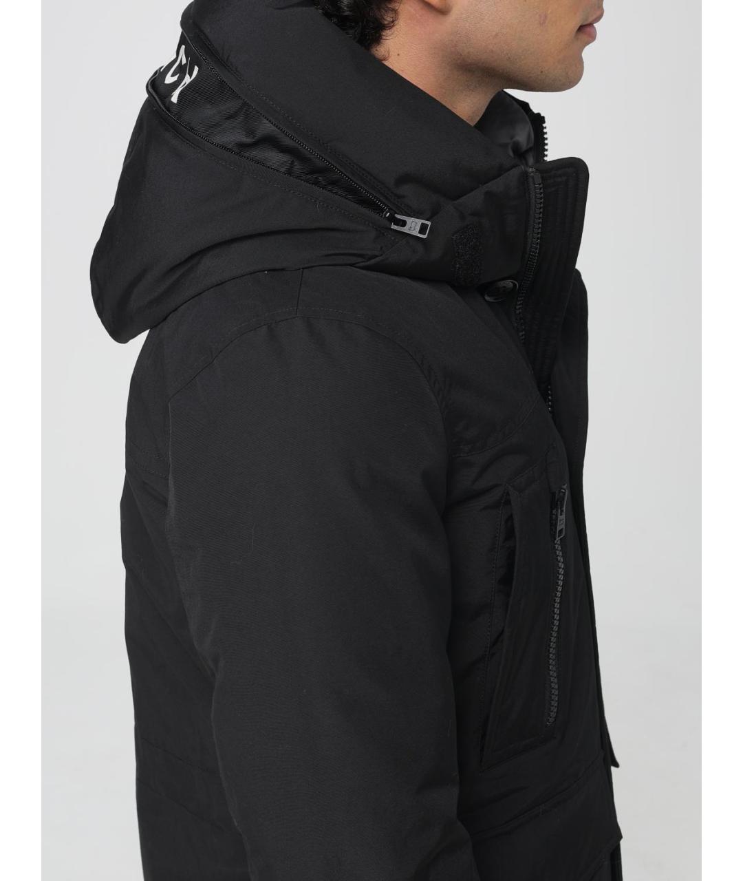 WOOLRICH Черная шерстяная парка, фото 4