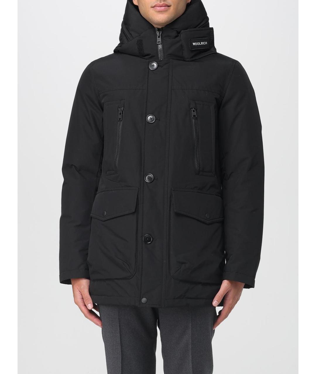 WOOLRICH Черная шерстяная парка, фото 6