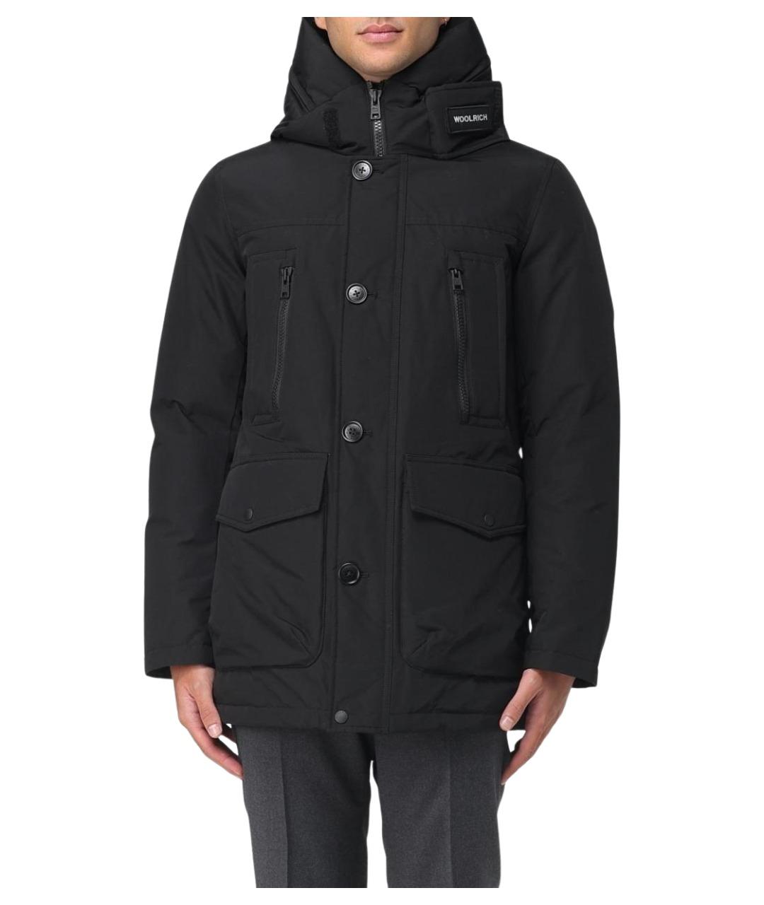 WOOLRICH Черная шерстяная парка, фото 1