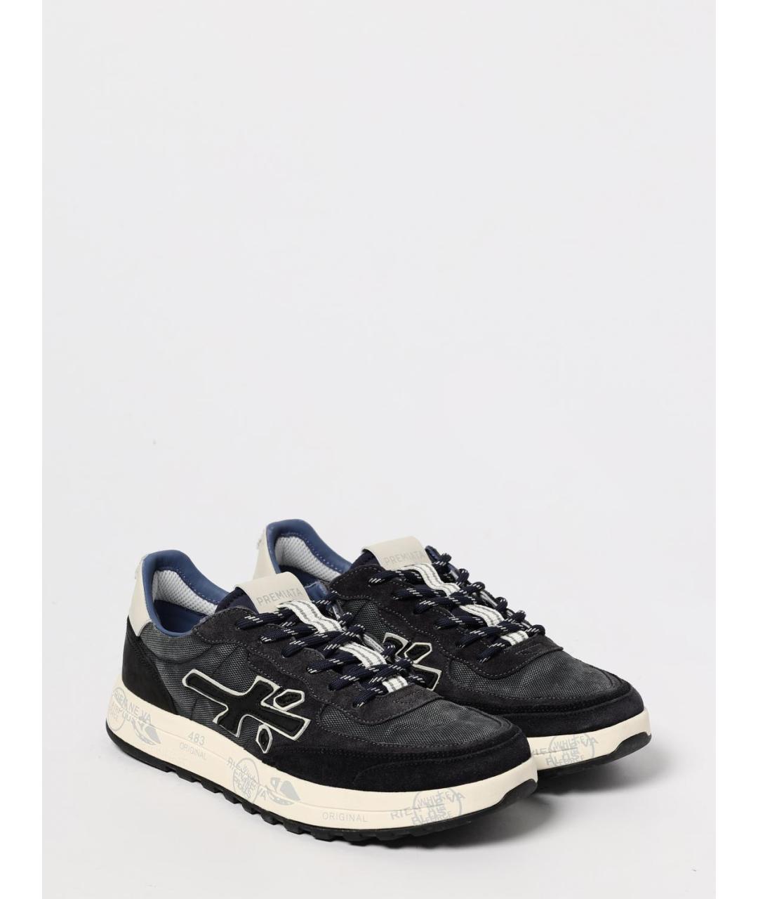 PREMIATA Темно-синие низкие кроссовки / кеды, фото 2