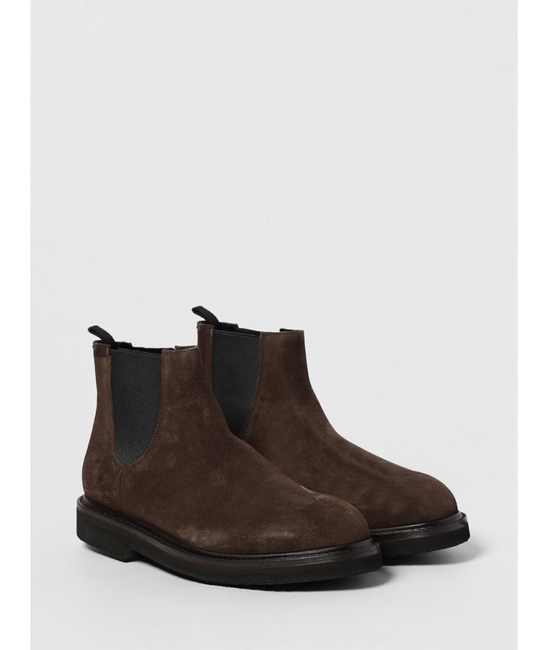 PREMIATA Коричневые кожаные низкие ботинки, фото 2