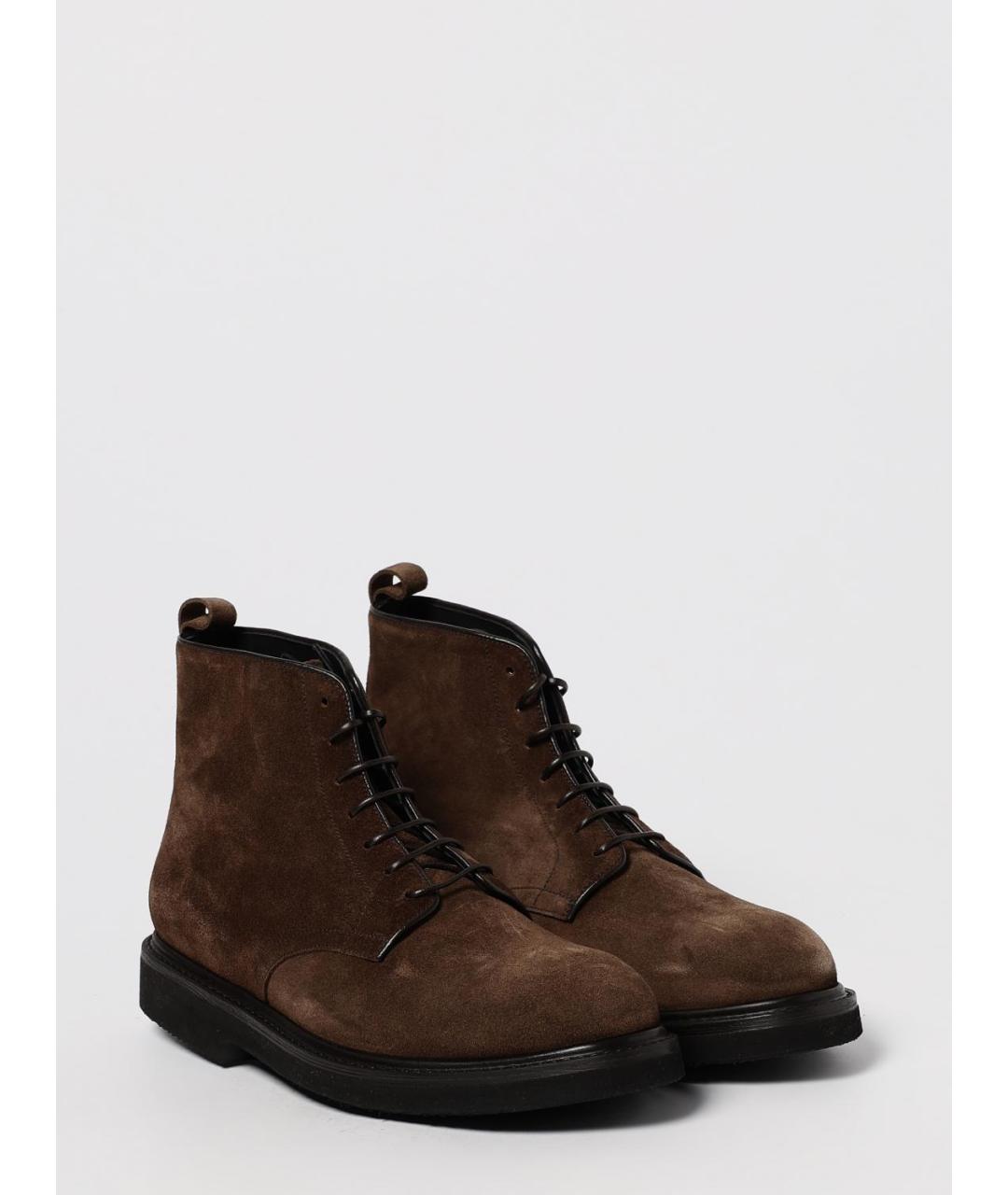 PREMIATA Коричневые замшевые высокие ботинки, фото 2