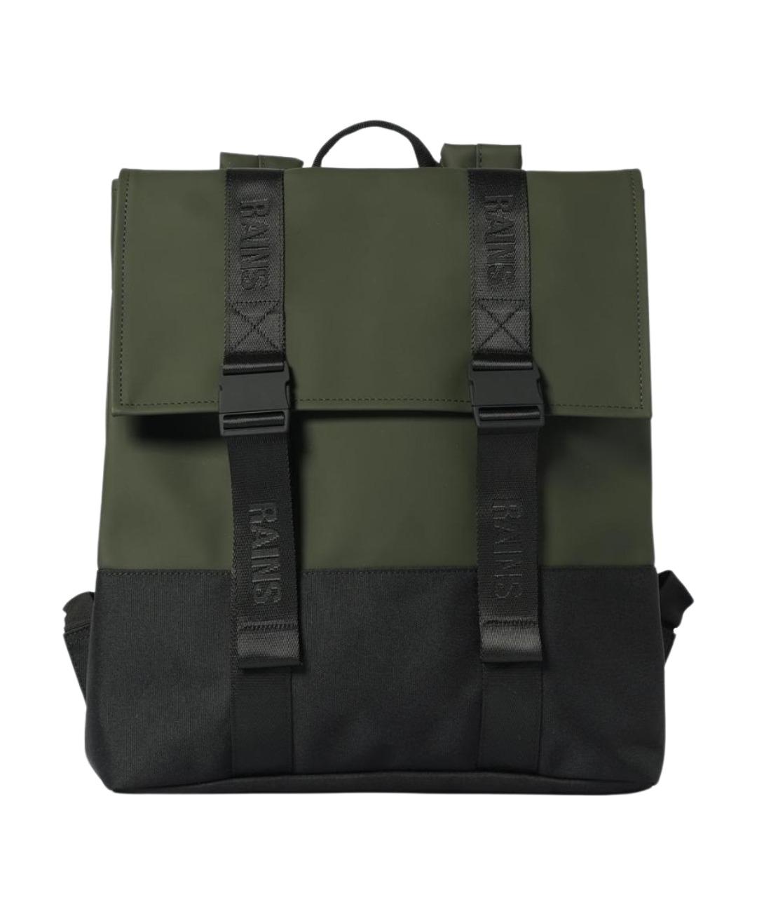 RAINS Зеленый синтетический рюкзак, фото 1