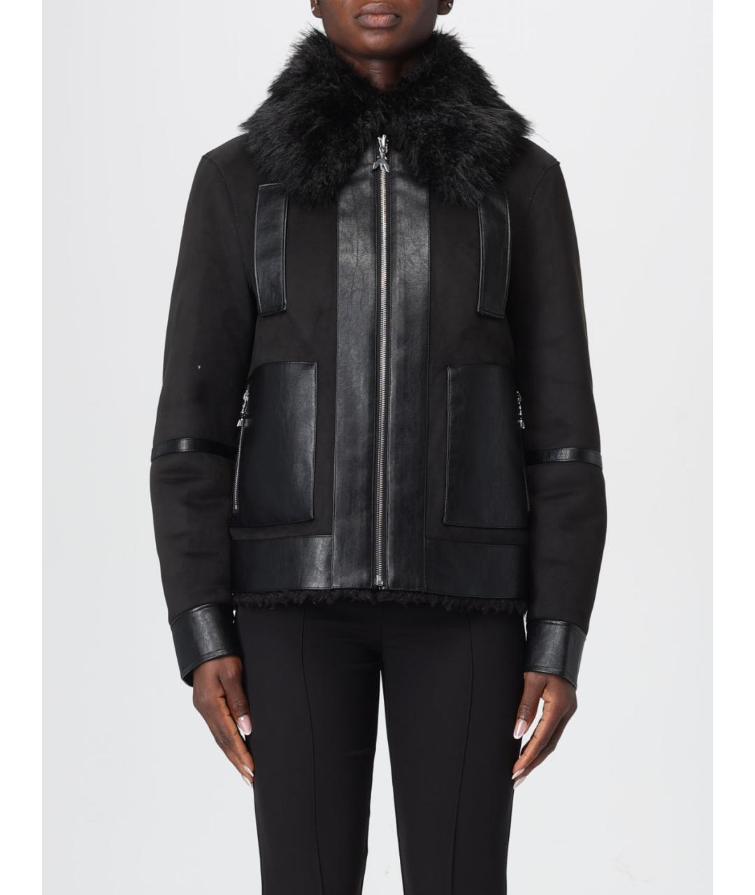 PATRIZIA PEPE Черная полиэстеровая дубленка, фото 5