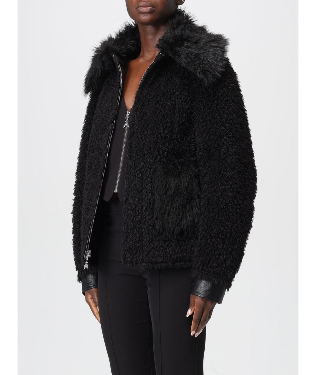 PATRIZIA PEPE Черная полиэстеровая дубленка, фото 3