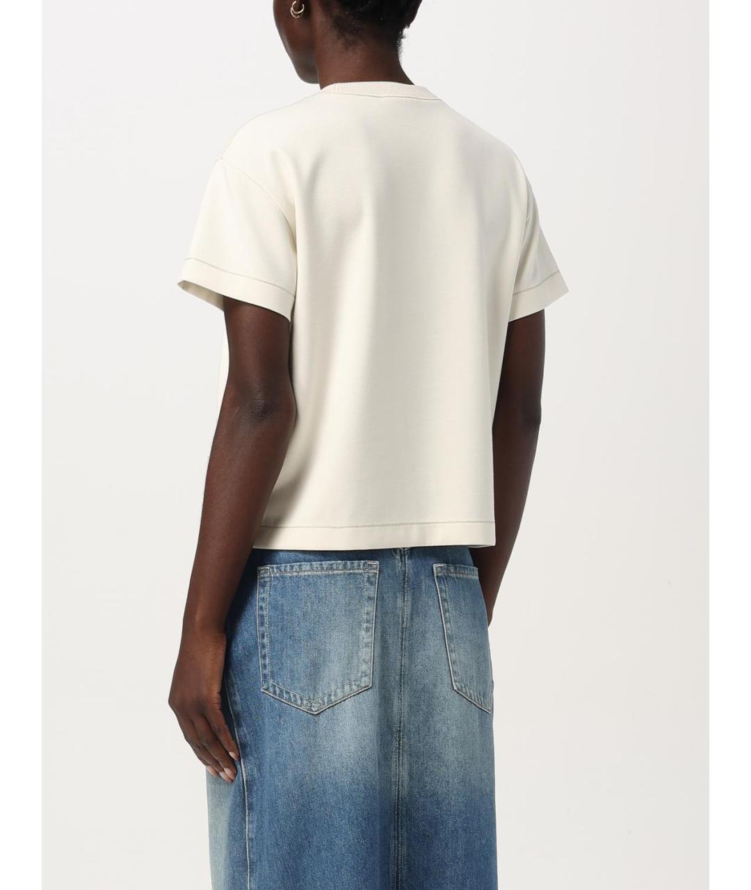 THEORY Бежевая вискозная футболка, фото 2