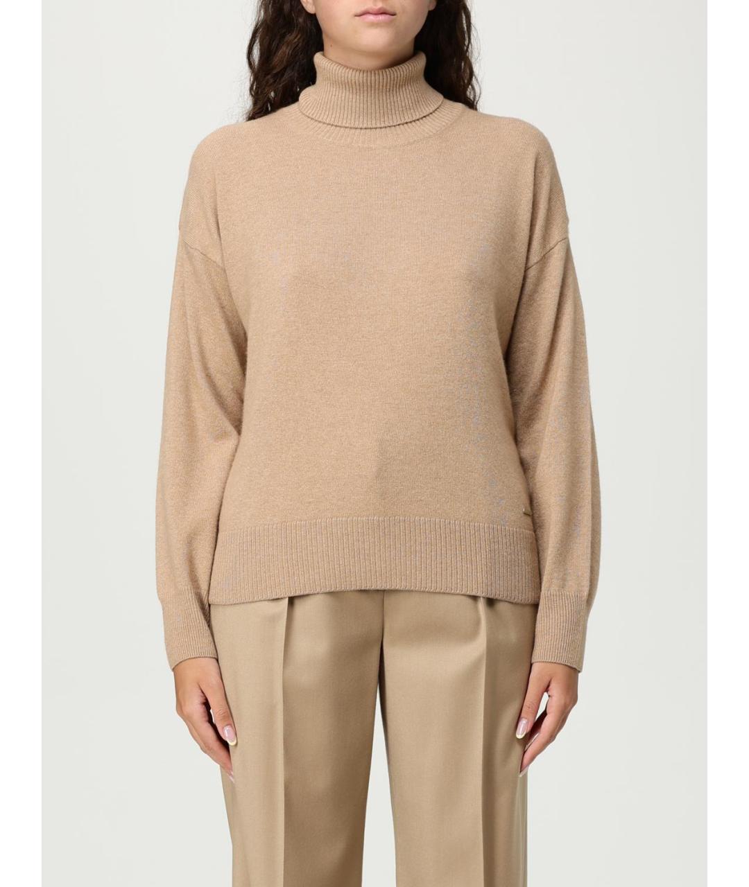 WOOLRICH Бежевый шерстяной джемпер / свитер, фото 4