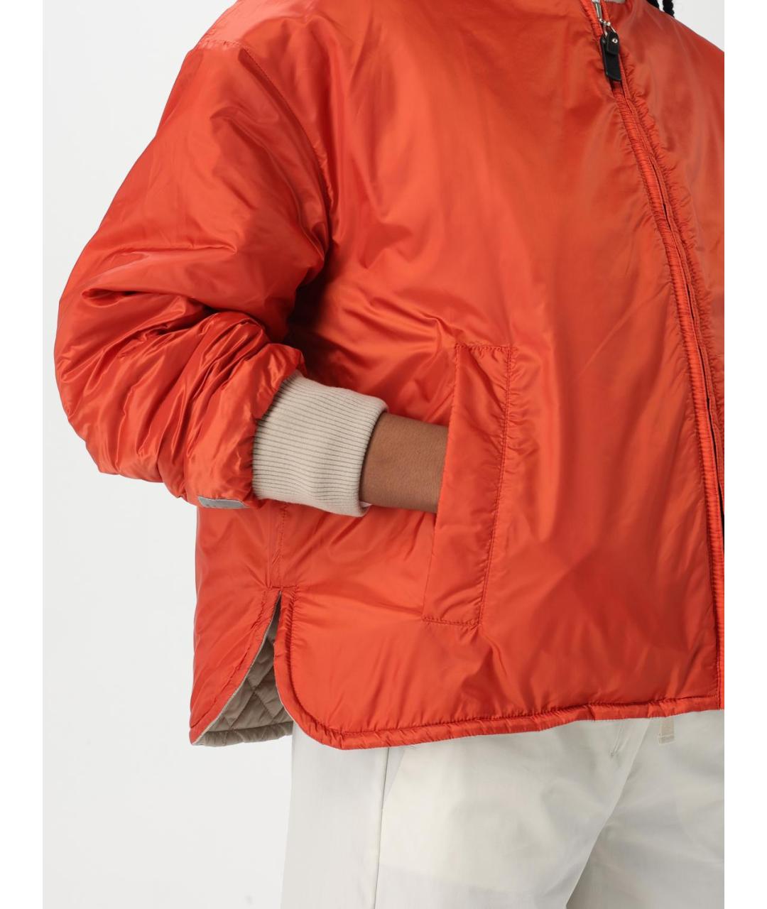 MAX MARA Коричневая полиэстеровая куртка, фото 6