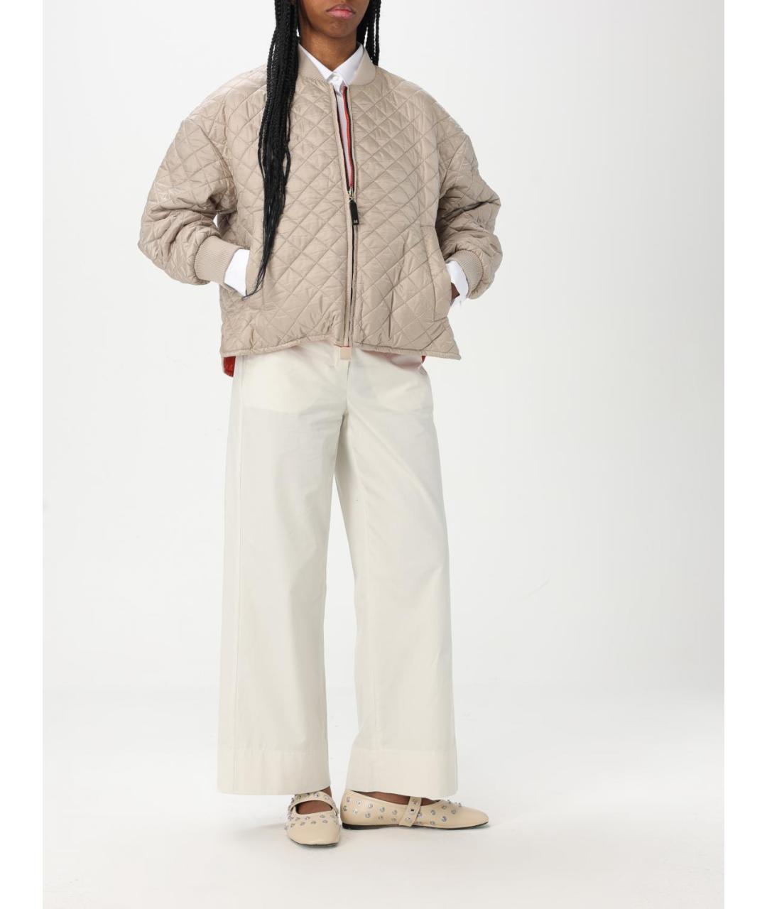 MAX MARA Коричневая полиэстеровая куртка, фото 3