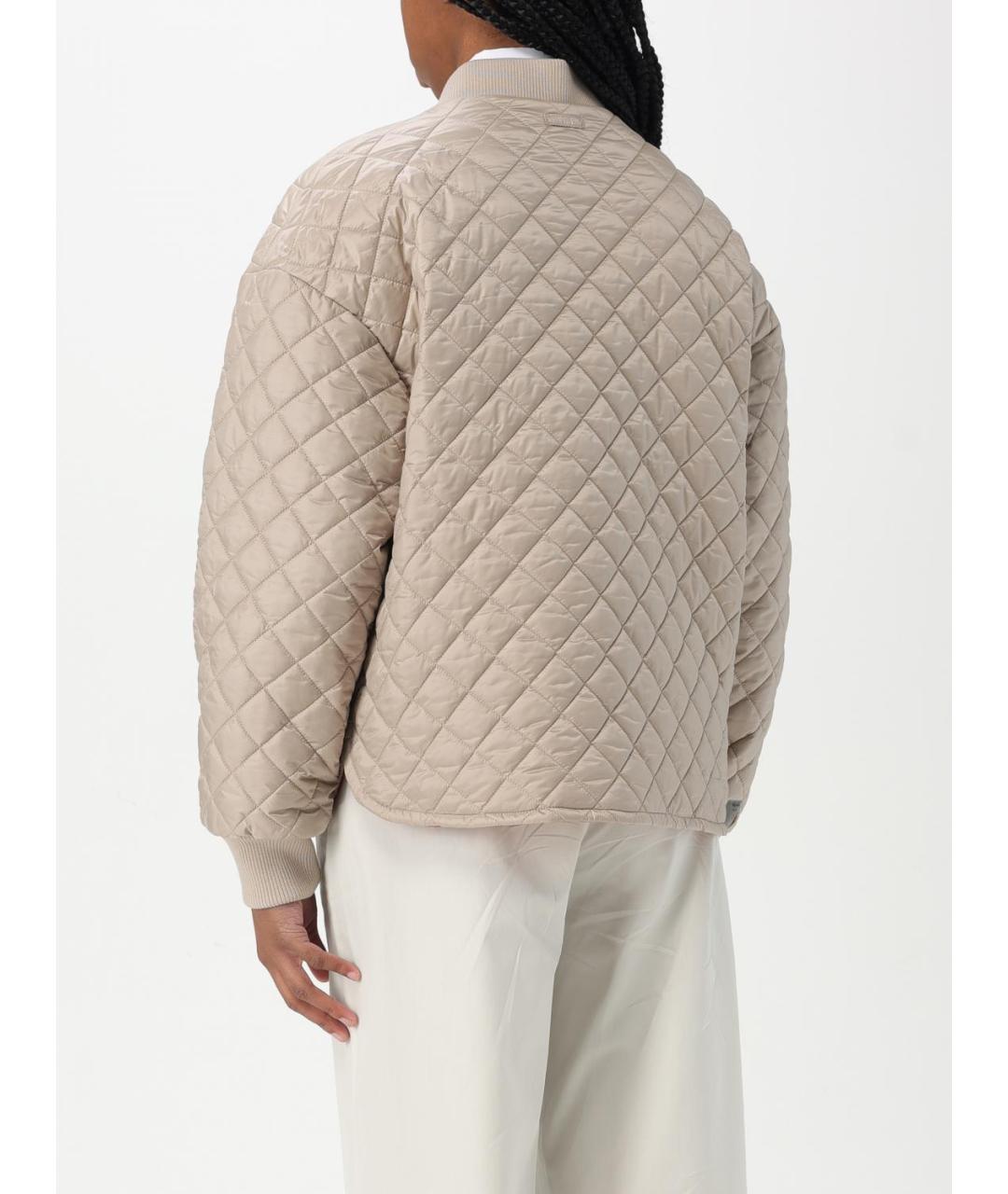 MAX MARA Коричневая полиэстеровая куртка, фото 4