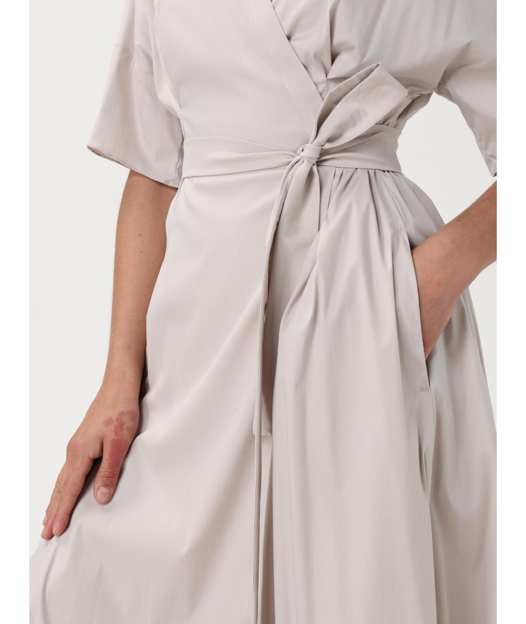 'S MAX MARA Бежевое хлопковое повседневное платье, фото 4