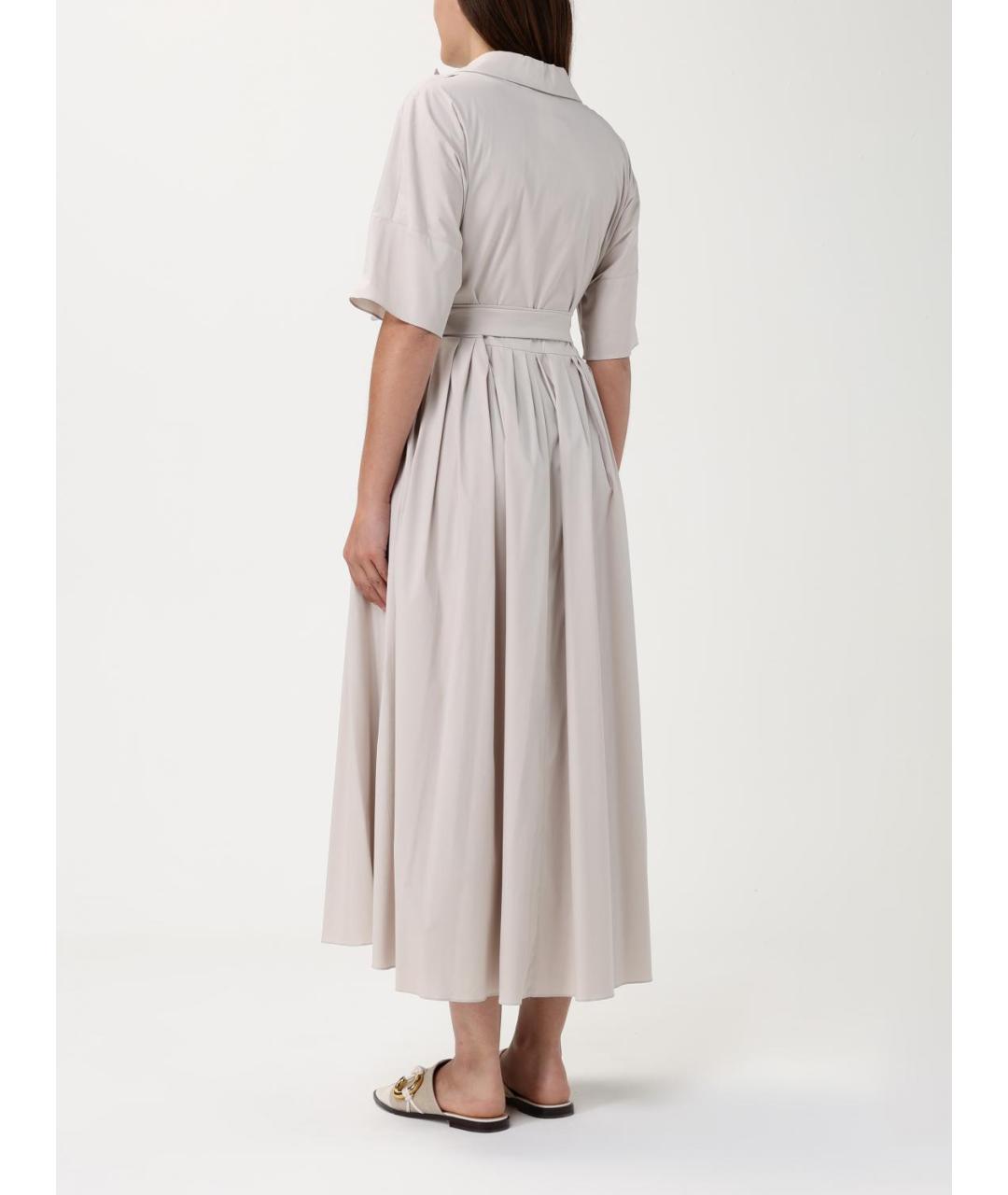 'S MAX MARA Бежевое хлопковое повседневное платье, фото 2
