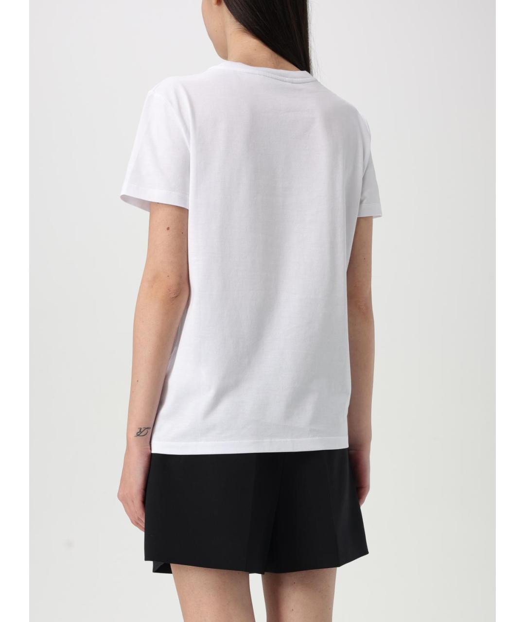 MAX MARA Белая хлопковая футболка, фото 4